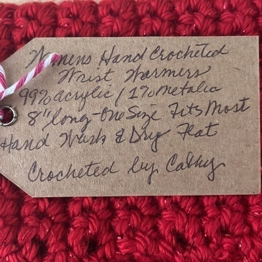 Handmade Extra Soft Fingerless Gloves Red Glitter Text Gamer Musician Gift - Picture 4 of 5